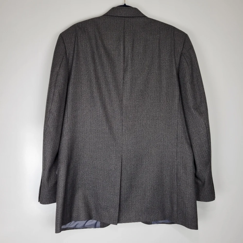 Geoffrey Beene Men's Textured Gray Black Brown Blazer 2 Button Size 42R